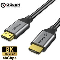 QGeeM 8K HDMI Cable HDMI 2.1 Wire for Xiaomi Xbox Serries X PS5 PS4 Chromebook Laptops 120Hz HDMI Splitter Digital Cable Cord 4K