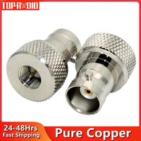 BNC Female to SMA Male Disc Nickel Plated Coaxial RF Adapter High Frequency BNCK/SMAJ RF Connector for CB Radio Ham Station