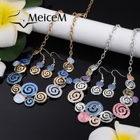 New in Blue Round Layered Necklace Fashion Jewelry 2023 Chains Beauty Perfect Accessories Unique Gift Necklaces for Women Luxury