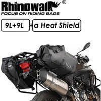 Rhinowalk-Universal Fit Motorcycle Saddle Tail Bag, Luggage Bag, Waterproof, 100% Large Capacity, 18L, 2Pcs,with heat-shield