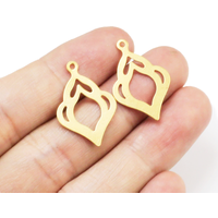 20pcs Flame Charm, Brass Charm For Jewelry Making, Earring Findings, 25x16.5mm, Religion Charm, DIY Ornament -R1568