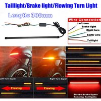 30cm Motorcycle Sequential Switchback Flowing LED Tail Brake Turn Signal Strip Lights Waterproof IP67 Motorcycle Taillights Lamp