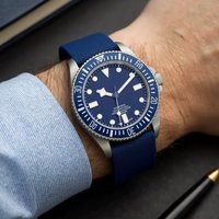 Universal New Sports Fashion One Piece FKM Watch Strap 20mm 21mm 22mm Rubber Watch Band Wristband for Seiko Omega Bracelet