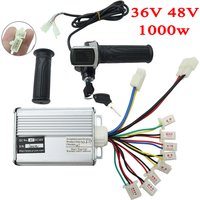 36V 48V1000W Smart Brushless Controller With Key Power Speed Rotary Throttle For Electric Scooter Bike Accessories