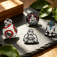 4pcs Star Wars Anime Enamel Pins Set Custom Cartoon Character Lapel Brooches Cute Jewelry Collectible Gift for Fans