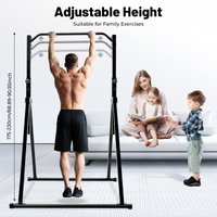 Dreieckige Klimmzugstange mit Verstellbarer Höhe, Heim-Klimmzugstange aus Kohlenstoffstahl, 200kg Tragkraft, 1,75-2,3m für Wohnzimmer, Schlafzimmer
