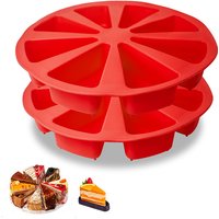 8 Cavity Silicone Portion Cake Mold Triangle Cavity Cake Pan Pizza Slices Baking Molds Kitchen Baking Tool for Thanksgiving Day
