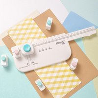 Page divider tool - alphabetical index and rounded corner cutting tool, suitable for office organization and handicrafts.