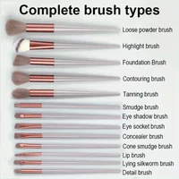 13Pcs Soft Makeup Brush Set Full Face Brushes Powder Blush Foundation Eyeshadow Eyeliner Eyebrow Cosmetic Tools