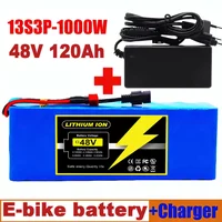 48V 120Ah 1000W 13S3P XT60 48V lithium-ion battery pack 120000mAh, suitable for 54.6V electric scooters with BMS+charger