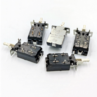 5pcs DPST Spring Loaded Locking Push Button Switch AC 250V 4A/128A KDC-A11-2