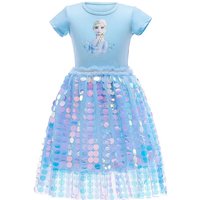♥ New 2025 Girls Frozen Anna Elsa Kids Princess Sequins Dresses Toddler Cosplay Unicorn Dress Girl Teen Birthday Go ★ Bear House