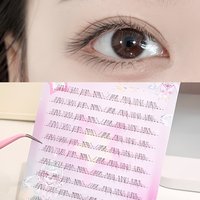 Doudoutian Bottom Lashes 24-80 Clusters DIY Natural Wispy C Curl 6-9mm Reusable