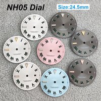 NH05 24.5mm S logo green luminous Roman dial, suitable for NH05/06 movement watch accessories