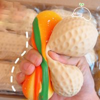 Cute Soft Simulated Peanut Corn Burger Pinch Flour Ventilatory Ball Stress Relief Squeezing Toys Anxiety Relief Fidget Sensory
