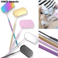 Multifunktions-Wimpern spiegel Edelstahl Beauty Make-up Spiegel mit langem Griff zur Überprüfung des Pfropf werkzeugs für falsche Wimpern verlängerung