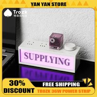 Trozk 36W Power Strip Gallium Nitride Charger 1.7m Fast Charging Socket Desktop Esports Patch Panel USB Gamer Desktop Decoration