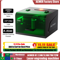 ACMER K1 Mini Tragbarer Laser-Gravierer Schneidemaschine DIY-Design Markierungsmaschine für Farbpapier Holz Glas Acryl Maschine für Anfänger
