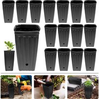 30Pcs Tall Seedling Pot Plant Pots Planting Container With Holes Nursery Cup Portable Flower Plant Container Pots Planting Cups