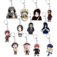 For Naruto Uzumaki Naruto Gaara Hyuga Neji Zetsu Hyuga Hinata Acrylic Selfmade Cartoon Anime Keychain Pendant Toy Gift 5cm