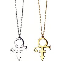 2026 New Prince Symbol Necklace Silver Color Stainless Steel Pendant Necklace For Fans Gift