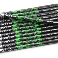 Archery Competition 6/12 Pcs Victory V3 ID 0.166" Carbon Arrow Shafts Straightness +/- 0.003 350–1100 Spine For Compound Bows