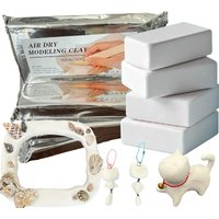 500g White Air Dry Stone Clay No Bake DIY Handmade Material for Fridge Magnet Sculpture Figurine Craft Ornaments Making