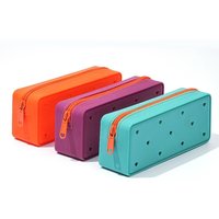 Simple Large Capacity Pen Bag Silicone Multifunctional Pencil Case Waterproof Pencil Box Student