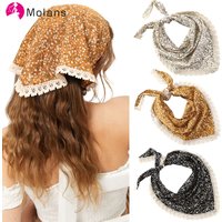 Molans Bandana Headband Chiffon Scarf Headbands Hair Bandana Floral Elastic Hair Kerchief Print Hair Scarves Kerchief for Women