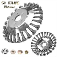 6/8 Inch Steel Wire Rotary Brush Cutter Trimmer Head Weeds Blade Compatible with String Trimmers for Moss Grass Rust Removal