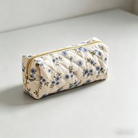 Vintage Quilted Makeup Bag Suitable For Brushes Pencils and Travel Makeup Accessories Suitable For Women And Girls