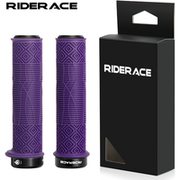 RIDERACE Bicycle Handlebars Grips Anti-skid Comfy Bar Ends Bike Handle Bar Bmx Steering Grip TPR Rubber Ergonomic Mountain Mtb