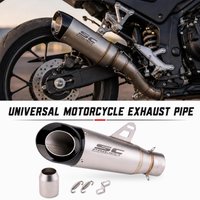 Tuyau d'échappement universel pour moto 51 mm avec DB Killer, en acier inoxydable, accessoires d'échappement double ou triple couche