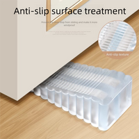 Rubber Wedge Door Stop Safety Silicone Door Stop Block Wedge Stop Door Stopper Front Anti-collision Can Move Rubber Doorstop