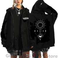 New TV Series คาธ The Eclipse First Khaotung Cosplay Black Hoodie Cool Zipper Sweatshirt Winter Warm Pullover Lovers Costume Top