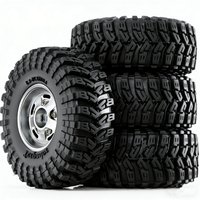 1.3 Beadlock Wheels and Tires Hex 7mm (4PCS) for 1/18 1/24 TRX4M SCX24 AX24 FCX18 FCX24 RC Crawler Car