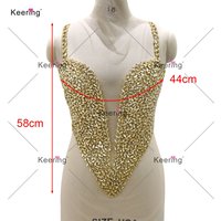 Silver Rhinestone Body Applique Sew-On for Wedding Dress Fashion Hot Sale New Arrival WDP-531
