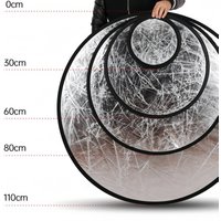 2in1 Collapsible Round Photography Reflector Photo Studio Outdoor Light Diffuser Multi-Disc With Carry Bag 30/60/80/110cm