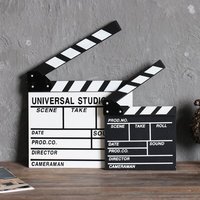 Durable Wooden Clapperboard Director's Film Clapboard Vlog Recording Video Scene TV Movie Photography Prop Hanging Decoration