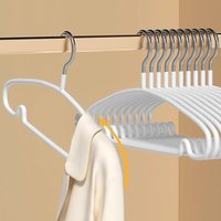 10pcs Hanger Non-slip Coated Metal Clothes Hangers No Trace Thicken Suit Coat Shirt Pants Hanging Hanger with Round Notches