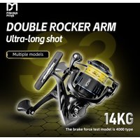 FISHINGFANS ORCA Water Resistance Spinning Reel 4+1BB 5.2:1 25KG Max Drag Power PESCA SPINNING Fishing Reel