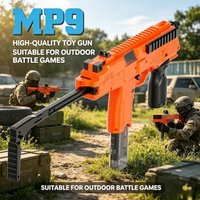 Children's MP9 Electric Soft Bullet Toy Gun Chicken Eating Submachine Gun for Adults Children Outdoor Shooting Games