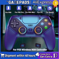 RGB Joystick For Playstation 5 Ps5 Controller With Turbo Dual Vibration Marco/Turbo Programming Wireless Gamepad PS5 Controle