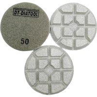 DT-DIATOOL 3pcs Diamond Concrete Polishing Pads Set 80mm Thickened Resin Bond Sanding Discs for Concrete Floor Repairing