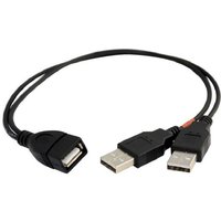 USB Y computer one point two data power cable Cable USB Double Splitter Cable Female to USB 2.0 Male Power Extension Cable