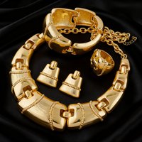 Italian Dubai Jewelry Sets for Women, High-Quality Necklace Earring Set Banquet Wedding Gift Jewellery Woman Luxury