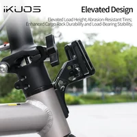iKUOS Folding Bicycle Front Rack Heightening Base CNC Aluminum Alloy For Brompton/Dahon/JAVA neo Front Rack Heightening Base