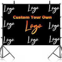 Customize Your Own Company Personal Logo Party Backdrop Banner Phototgraphy Custom Color Background Bussiness Event