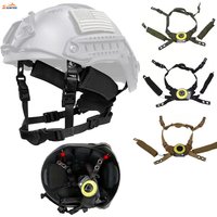 Tactical Helmet Chin Strap Adjustable Dial 4 Points Suspension System with Bolts and Screws for Tactical Fast Helmet Accessory