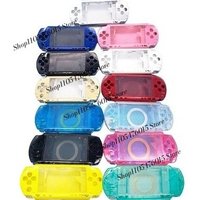 For PSP 1000 Transparent Clear Housing Shell Full Body Replacement Case Cover With Buttons Kit